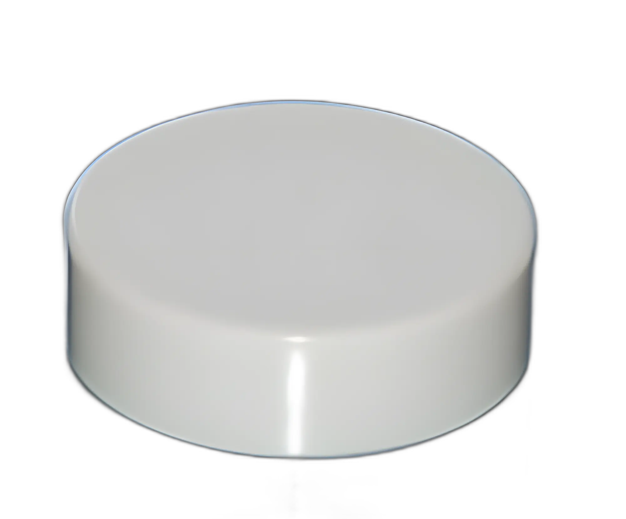 COUVERCLE PLAT LISSE BLANC NU 38/400